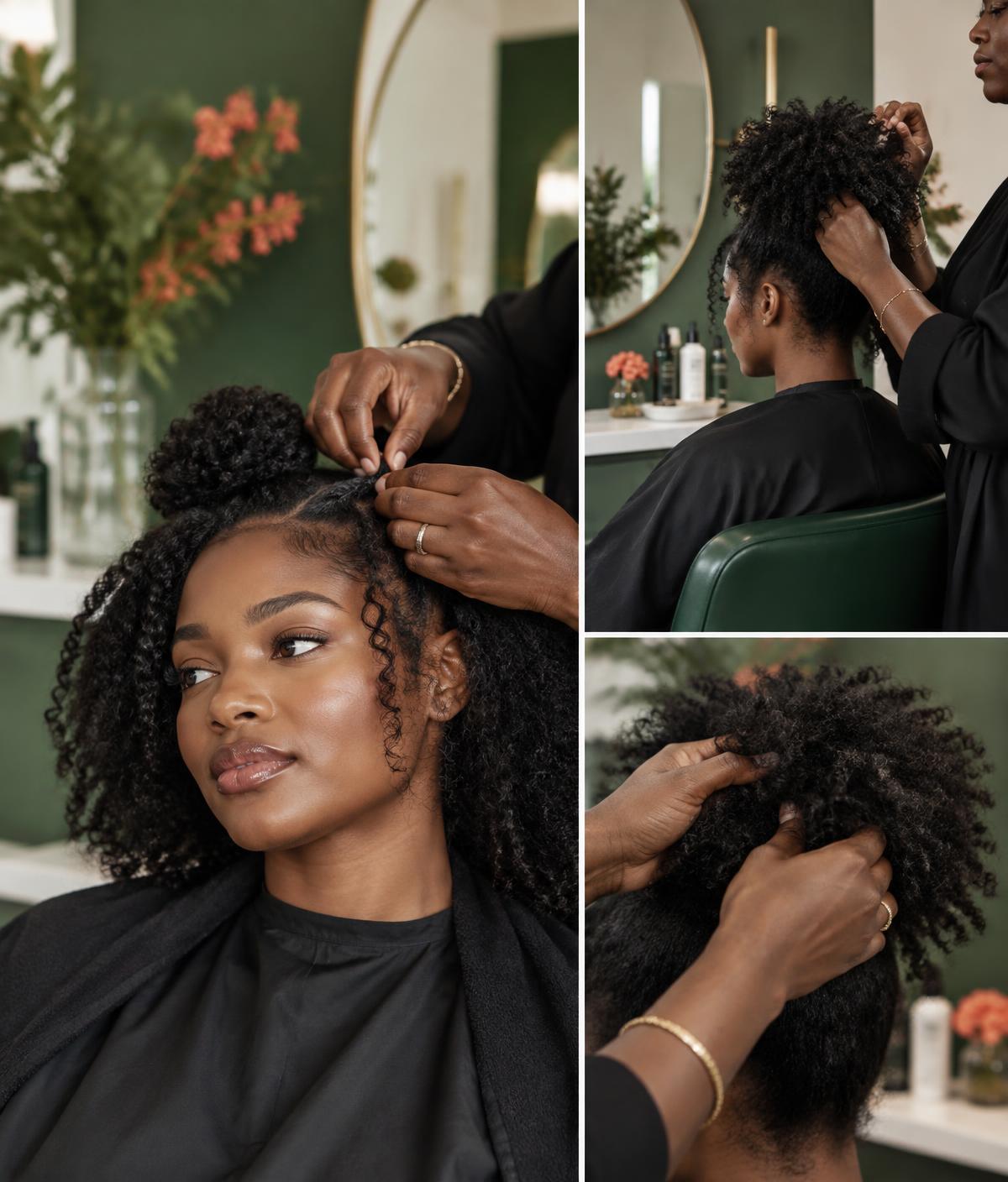 Natural hair styling at Elevè Beauty Studio